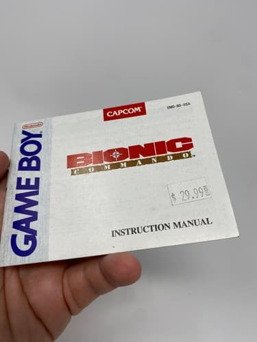 Bionic Commando (Game Boy, 1992) Manual Only — photo 2