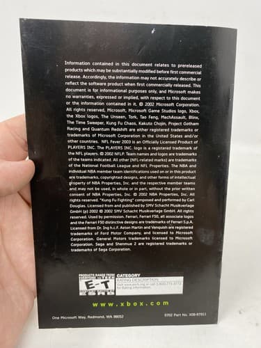 Original Microsoft XBOX Console Insert Booklet ONLY NO CONSOLE OR GAMES — photo 2