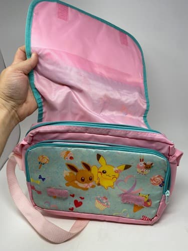 Pokemon Pokemon Pokemon Center Pikachu Eevee Shoulder Bag Pink Teal JP US Seller — photo 8