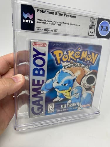 PSA 7.5 A+ Pokemon Blue Version Nintendo Game Boy First Print Red Text Sandshrew — photo 4