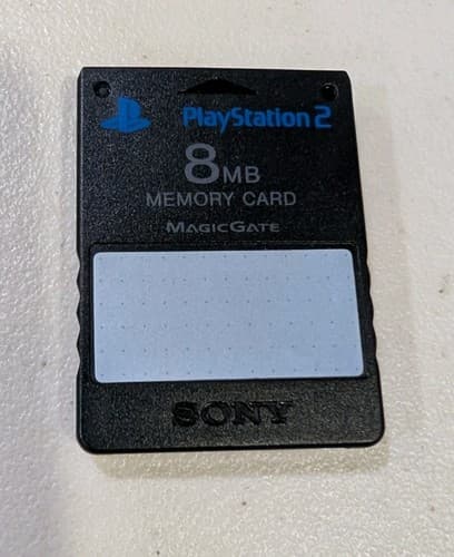 SONY PS2 8MB MEMORY CARDS - PlayStation 2, OEM Lot of 2 Black — photo 2