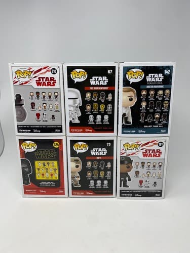 Funko Pop! Star Wars Vinyl Figures Lot of 6 - Rey Resistance BB Unit Finn New — photo 5