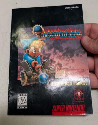 Incantation SNES Super Nintendo Manual Only Rare, Good Condition