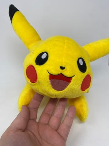 Pokémon Pikachu Plush — Sitting, Open Mouth, Arms Down — TOMY — w/ Tags — photo 2