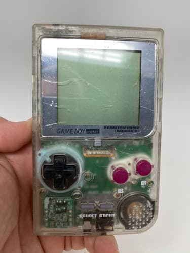 GameBoy Pocket Skeleton Famitsu Model-F Console Japan - Tested Working JPN — photo 3