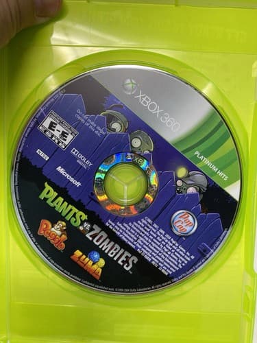 Plants vs. Zombies (Microsoft Xbox 360, 2010) CIB W/ Manual + Zuma & Peggle — photo 8