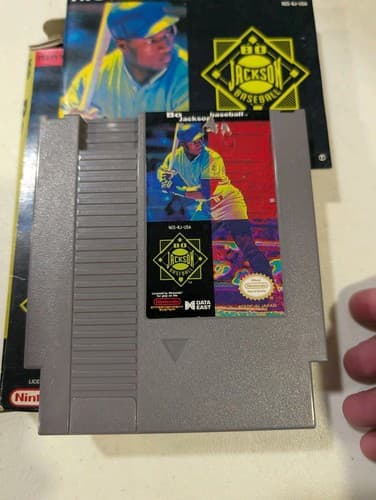Bo Jackson Baseball (Data East, 1991) NES Game w/ Box & Manual ~ Tested, Working — photo 9