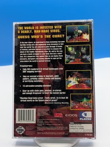 Machine Head (Sega Saturn Eidos 1996) CIB Complete with Reg Card Tested & Works! — photo 2
