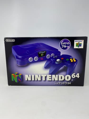 Nintendo 64 Midnight Blue Console TOYSRUS w/Original Box NUS-001 JPN w/ 2 Games