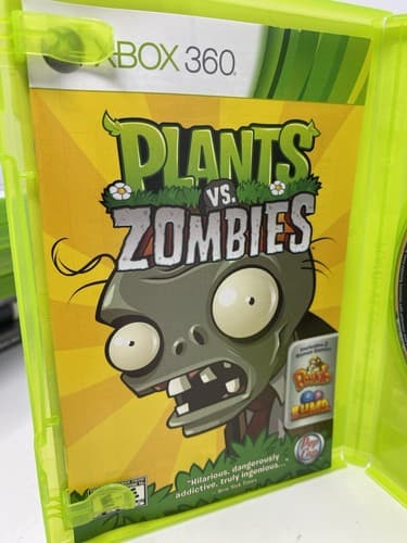 Plants vs. Zombies (Microsoft Xbox 360, 2010) CIB W/ Manual + Zuma & Peggle — photo 7