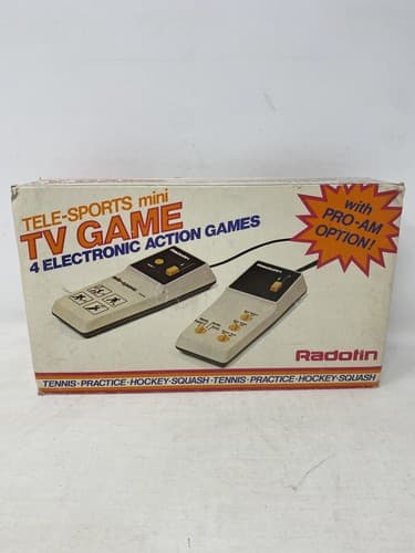 Vintage Tele-Action Mini TV Game 4 Electronic Games DMS 1970's Open Box New — photo 4