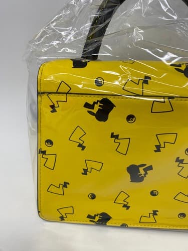Samantha Vega Pikachu Yellow/Black Top Handle Satchel Bag, Buckle, Silver HW — photo 7