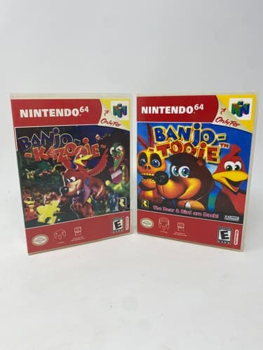 Banjo Kazooie / Tooie Lot of 2 Nintendo 64 N64 Custom Case *NO GAME*