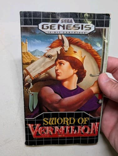 SEGA Sword of Vermilion (Sega Genesis) Role Playing Hint Book Included, Damaged — photo 5