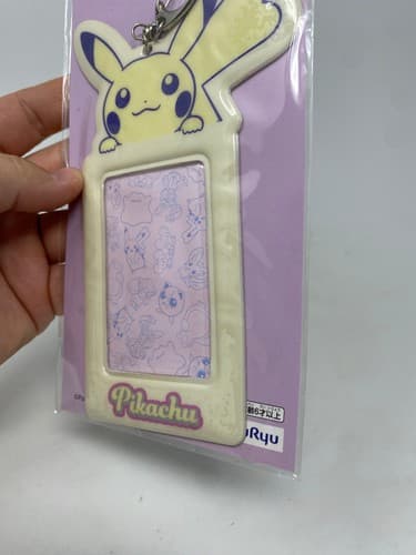 Pokemon Pikachu female photo case 6" ID badge holder keychain Namco — photo 3