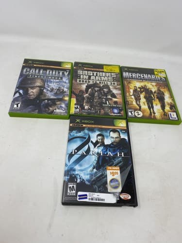 Lot of 4 Microsoft Xbox Games Call Of Duty Brothers In Arms Pariah Mercenaries — photo 8