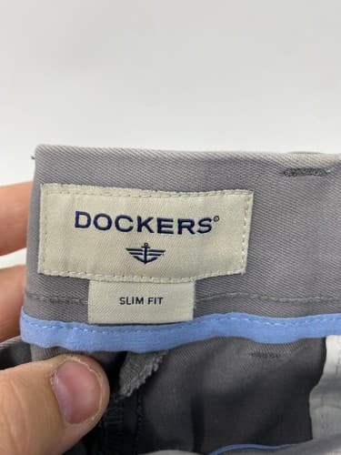 Dockers Men's Slim Fit 34x32 Grey Khaki Performance Stretch Tech Chino Pants — photo 2