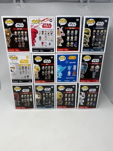 Funko Pop Star Wars Lot of 12 Yoda Spirit Kit Fisto Aayla Secura Exclusives Boxe — photo 3