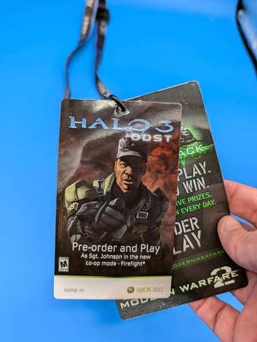 Halo 3 ODST Xbox 360 Promotional Black Lanyard Chain Promo W/ COD MW 2 — photo 2