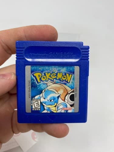 Pokemon Blue Version Nintendo Game Boy Cartridge Only Glitchy Sprites Parts Repa