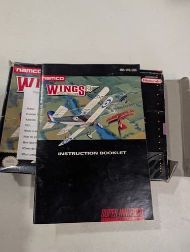Wings 2: Aces High SNES Super Nintendo Complete CIB - Damaged Box, Tested — photo 7