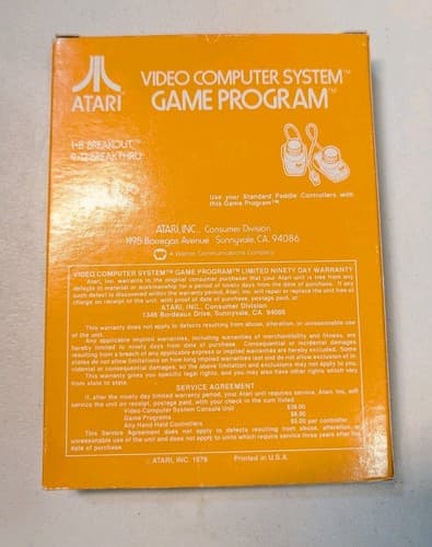 Breakout (Atari 2600, 1978) CX2622 - Complete In Box - Tested — photo 2