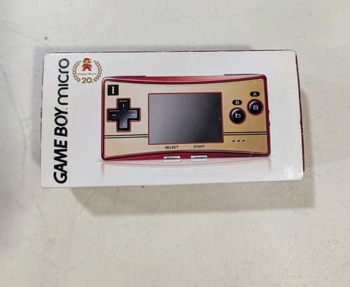 Nintendo Game Boy Micro 20th Anniversary Edition Famicom JP Happy! Mario CLEAN