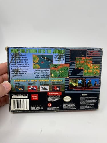 Jungle Strike Super Nintendo (SNES) CIB Complete Game, Box, Manual — photo 6