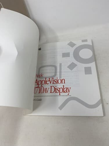 Vintage AppleVision 1710AV Display User Guide — photo 7