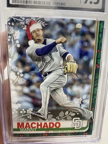 2019 Topps Holiday #HW95 Manny Machado CSG 9.5 SP Santa Hat San Diego Padres — photo 3