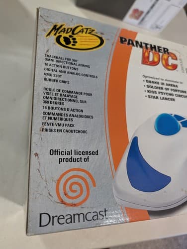 Sega Dreamcast Madcatz Panther DC Flight Stick Trackball Controller CIB — photo 3