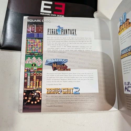Square Enix 2006 E3 Catalog PlayStation Games Promo Final Fantasy VII Rare Book — photo 5