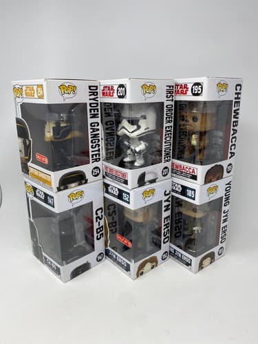 Funko Pop! Star Wars Vinyl Figures Lot of 6 - Chewbacca Dryden Gangster C2-B5 — photo 2