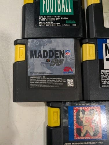 Lot of 5 John Madden Football Games - Original, 93, 94, 95 & 96 Sega Genesis — photo 3