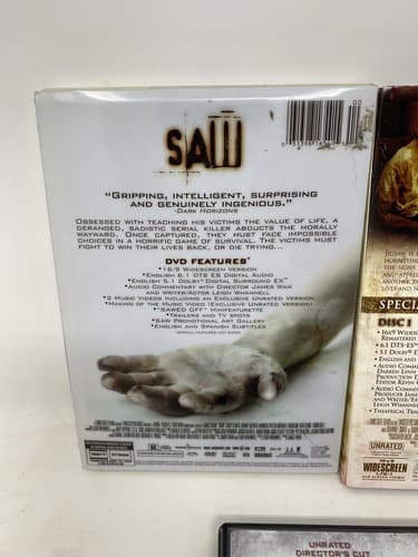 Saw Dvd/blu Ray Lot 1-4 & Jigsaw Some With Slipcoves . Very Good! Ships Fast — photo 8