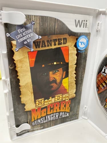 Mad Dog McCree: Gunslinger Pack (Nintendo Wii, 2009) CIB Complete Tested — photo 8