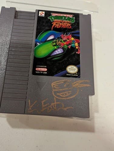 TMNT Tournament Fighters NES Cart Signed By Kevin Eastman — photo 4